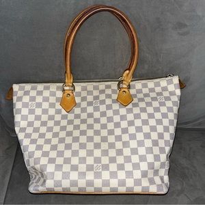 SOLD-Authentic Louis Vuitton Damier Azure Saleya MM
